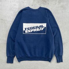 80~90年代 USA製 FEDERAL EXPRESS フェデックス スウェットシャツ 企業ロゴプリント メンズM相当 