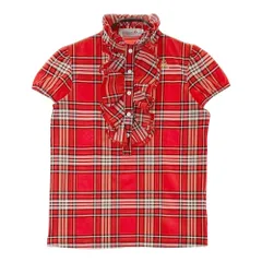 サイズ：M LECOQ GOLF ルコックゴルフ  半袖ポロシャツ チェック柄 レッド系 [240101242615]# ゴルフウェア レディース ストスト