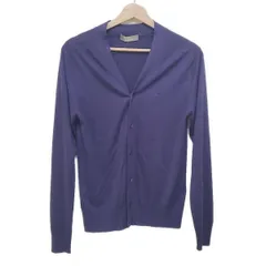 Cruciani 縮絨ウール ジップアップカーディガン パープルネイビー48