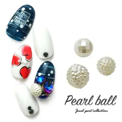 【送料無料】ネイルパーツ パール 大粒 ブリオン パールブリオン ミラーボール ジェルネイル ネイル パーツ ジェル ネイル用品 メタル ネイルアート ラインストーン ビジュー ストーン ジュエリー ジェルネイル用品 デコパーツ ネイル工房【パールボール】