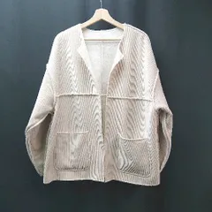 ◇ classicalelf コーデュロイ 無地 ノーカラー ボア裏地 長袖 ブルゾン サイズXL アイボリー レディース E 【1309250031277】