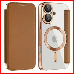 【特価商品】magsafe対応 6.1インチ 背面 手帳型 透明 クリア 財布型 アイフォン 16 16 ケース マグセーフ 手帳 ワイヤレス充電対応 カード入れ ケース PU革 レザー スマホケース 軽量 薄型 【REHOOF】iPhone 防塵 耐衝撃 全