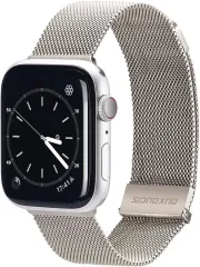 GANGXUN コンパチブル Apple Watch バンド アップルウォッチバンド ステンレス留め金製 男女兼用バンド 長さ調節 メッシュ ベルト Series(starlight,  42mm/44mm/45mm/49mm)