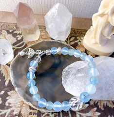 想いを伝える♩気持ち和むアクアマリンブレスレット