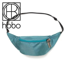 ☆新品未使用☆定価17,600円【hobo】WAIST POUCH NYLON OXFORD with COW SUEDE　 カバン　かばん　鞄　メンズ　おしゃれ　ブルー　blue　青　ブランド
