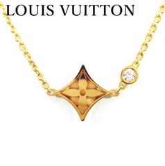☆美品☆ルイヴィトン LOUIS VUITTON モノグラム イディール ネックレス 750 YG ダイヤモンド 40cm 4.2g