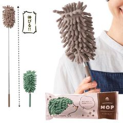 お掃除 モップ 伸びる 曲がる 伸縮式 ふわふわ もこもこ グローブ 掃除 クロス タオル キッチン 拭き掃除 簡単 可愛い かわいい おしゃれ 万能グッズ