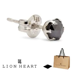 正規品 ライオンハート LION HEART スタッズ シングル ピアス 片耳 04E12PS 04E12PS/M ブラックダイヤ 0.25ct プラチナ PT900 メンズ 男性 ギフト プレゼント 誕生日 クリスマス バレンタイン お祝い