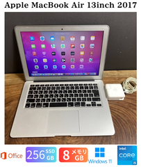 ［美品］Apple MacBook Air 13inch 2017/Core i5 1.8GHz/メモリ8GB/SSD256GB/Windows11/Office 2021/516