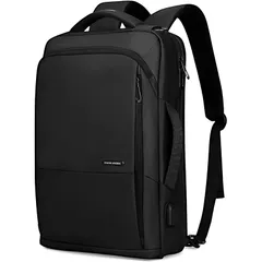 MARK RYDEN [マークライデン] 3WAY ビジネスリュック 薄型 メンズバックパック usbポート付き 15.6インチラップトップ 撥水加工 多機能 防水ポケット リュックストナップ収納可能 斜め掛け荷物ストラップ付き カバン 1