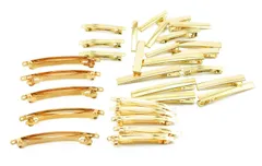 【在庫セール】ヘアクリップ 大中小 大中小 合計30個セット ヘアクリップ バレッタ アクセサリー作り 色々試せる! diy 金具 ヘアバレッタ セット navire