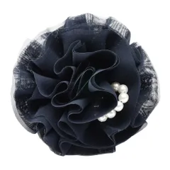 【ネイビー×ワンサイズ】[Cream dot. クリームドット公式] コサージュ パール フォーマル 卒業式 卒園式 入学式 入園式 ママスーツ フラワー レース ビジュー ピン クリップ  上品 ワンポイント 華やか アクセサリー 