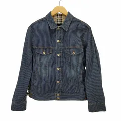 バーバリーブラックレーベル BURBERRY BLACK LABEL ヒッコリー柄デニムジャケット メンズ  Mのサムネイル