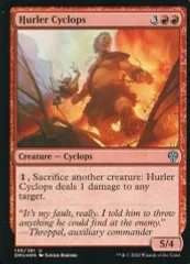 【中古】マジックザギャザリング 130/281[U]：【DMU】【FOIL】Hurler Cyclops/投げ手のサイクロプス