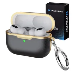 【新品】 TALENANA AirPods Pro 2 用 ケースエアーポッズ プロ 2 用 レザーケース レザー製 全面保護カバー 落下防止 耐衝撃 防塵 装着充電可能 防水 カラビナ付き 分離式 AirPods Pro 第二世代用のケース (ブラック+ 0