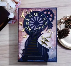 ダチュラ様専用　カッティングダイ　時計　階段　2369