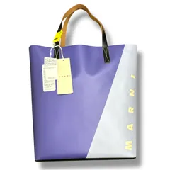 参考上代106700円 国内正規 未使用品 MARNI TRIBECA TOTE BAG トライベッカ バイカラー ツートーン トートバッグ マルニ SHMQ0037A2 プルーンバイオレット×ソジウム 92891A3のサムネイル