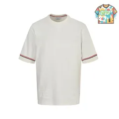 【今日WTO】Thom Browne 25ss カフ三色ストライプ ショートスリーブ-ZV48