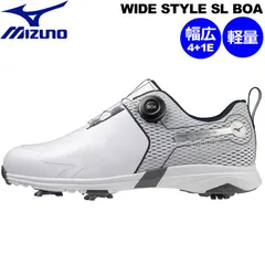 【サイズ選択可】MIZUNO ミズノ ワイドスタイル SL BOA メンズ ゴルフシューズ 幅広 軽量 防水 51GQ2240 (14)ホワイト×ネイビー WIDE STYLE SL ボア 靴 新品【サードウェイブ ゴルフ＆スポーツ メルカリShops店】