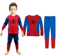 子供服 スパイダー柄 長袖Tシャツ ロングパンツ セット 男の子 子ども 上下セット パジャマ 寝巻き キャラクター ハロウィン コスプレ ハロウィン クリスマスプレゼント spiderman05