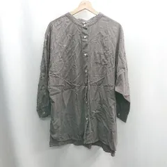 ◇ ⊂ SM2 サマンサ モスモス コットン系 袖ゴム ８分袖 シャツ サイズ表記なし グレー レディース E  【1410290063545】