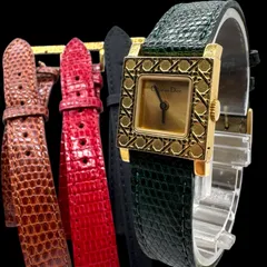 稼働品　クリスチャンディオール　Dior 純正ベルト　ゴールド　腕時計　ボーイズ 445【美品】クリスチャンディオール 時計 レディース ゴールド