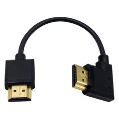 Duttek HDMI2.0ケーブル，0.15m 短いHDMI ケーブル，L型HDMI アダプタ右向き 90 度HDMI オスオスケーブル，超極細1080P HDMIケーブル 4k タイプAオス タイプAオス） 0