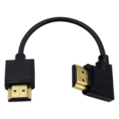Duttek HDMI2.0ケーブル，0.15m 短いHDMI ケーブル，L型HDMI アダプタ右向き 90 度HDMI オスオスケーブル，超極細1080P HDMIケーブル 4k タイプAオス タイプAオス） 1