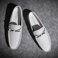 ローファー 新品 メンズ スリッポン 紳士靴 ドライビングシューズ カジュアルシューズ 通勤通学 白 24cm~27.5cm