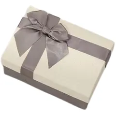 ギフトボックス 21.5×14.5×9cm リボン付き ラッピング 誕生日 クリスマス 結婚祝い プレゼント用 ラッピングボックス おしゃれギフト GRmkt ホワイト [ホワイト] [21.5×14.5×9cm]