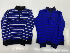 【盛岡82-0030】POLO Ralph Lauren ポロ ラルフ ローレン キッズ 長袖 ボーダー トップス S （８） 2枚セット【中古/80】【子供服】