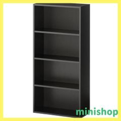 【人気商品】ぼん家具 薄型 本棚 カラーボックス 収納ボックス 木製 収納 マルチラック 4段 ブラック