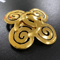 CHANEL シャネル ヴィンテージ ココマーク ゴールド メタル ブローチ 管理番号：1316