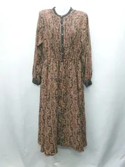 ◇ ⊇ Sonny Label サニーレーベル URBAN RESEARCH 長袖 膝丈 ワンピース サイズM ブラウン レディース E  【1409240051657】