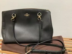 中古美品正規品　COACH コーチ レザー Wファスナー ショルダーバッグ　黒