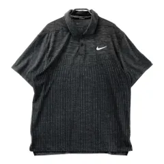 サイズ：XL NIKE GOLF ナイキゴルフ  半袖ポロシャツ ストライプ柄 グレー系 [240101365476]# ゴルフウェア メンズ ストスト