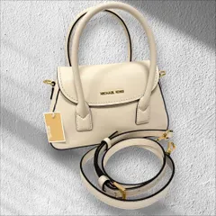 ■新品■未使用■  MICHAEL KORS  マイケルコース レザー 2WAY ハンドバッグ ショルダー 肩掛け 斜め掛けかばん 【ホワイト 】スモール 【サッチェル 】クロスボディ【白】タグ付き