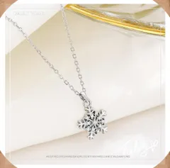 ネックレス ペンダント スノーフレーク シルバー925 アクセサリー 雪 涼感新品 ボックス付
