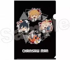 【中古】クリアファイル 集合(ブラック) キャラっとブーケ A4クリアファイル 「チェンソーマン」