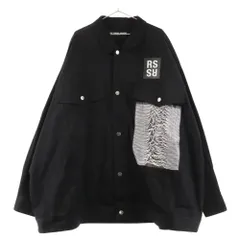 RAF SIMONS (ラフシモンズ) 21SS ARCHIVE REDUX グラフィックパッチオーバーサイズデニムシャツジャケット ブラック アーカイブレダックス A01-705-10133のサムネイル