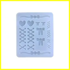 【数量限定】シリコンモールド デコパーツ レース リボン ハート トレカケース トレカデコ デコレーション レジン