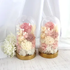 ガラスドーム　洋風仏花