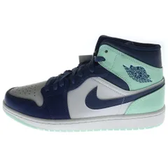 NIKE (ナイキ) AIR JORDAN 1 MID BLUE MINT 554724-413 エアジョーダン ブルーミント ミッドカットスニーカー ホワイト/グリーン US9/27.0cm