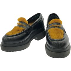MM6 Maison Margiela  エムエムシックス メゾン マルジェラ 19AW エコファーレザーモカシンローファーシューズ S40WR0031 ブラック ブラウン 37