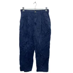 TOMMY HILFIGER チノパンツ W33 トミーヒルフィガー タック入り コットン ゴルフウェア スポーツ ネイビー 古着卸 アメリカ仕入 2402-78
