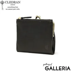 クレドラン 財布 二つ折り レディース CLEDRAN がま口 本革 革 小さめ コンパクト 軽量 ブランド カード 小銭入れ 二つ折り財布 CL-3638 BLACKのサムネイル