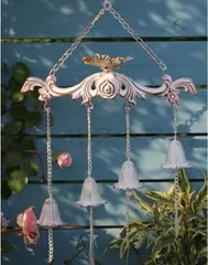 昭和レトロ　星型金属風鈴 5つのベル付き 昭和レトロ 星型金属風鈴 5つのベル付き 昭和レトロ 星型金属風鈴