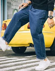 バギー パンツ ゆったり スーパー ワイド デニムパンツ スラックス フィット カジュアル 春 夏 秋 グレー 水色 ダークブルー 561G109