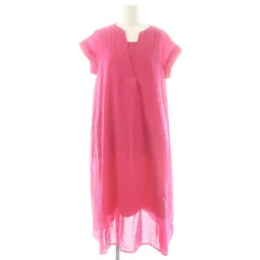 フリークスストア FREAKS STORE コットンワンピース ミモレ ロング フレンチスリーブ F ピンク /AT ■OS ■SH