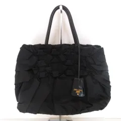 ✨美品✨プラダ Prada フリル ハンドバック ナイロン ブラック 2025年最新】プラダ フリル トートバッグの人気アイテム - メルカリ